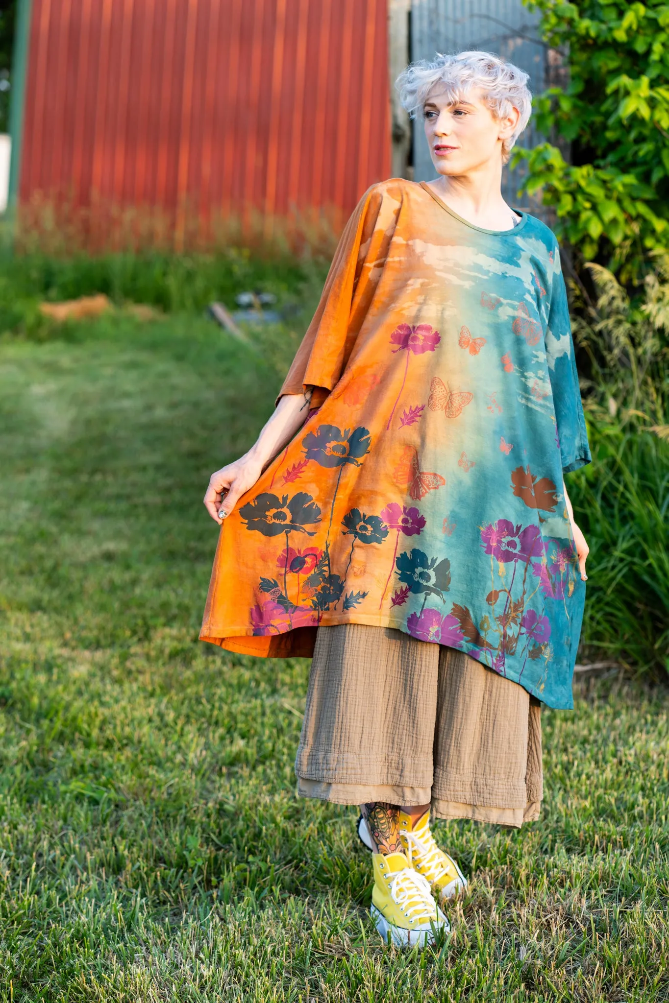 1255HD Art Tee Pumpkin Sage Teal-P