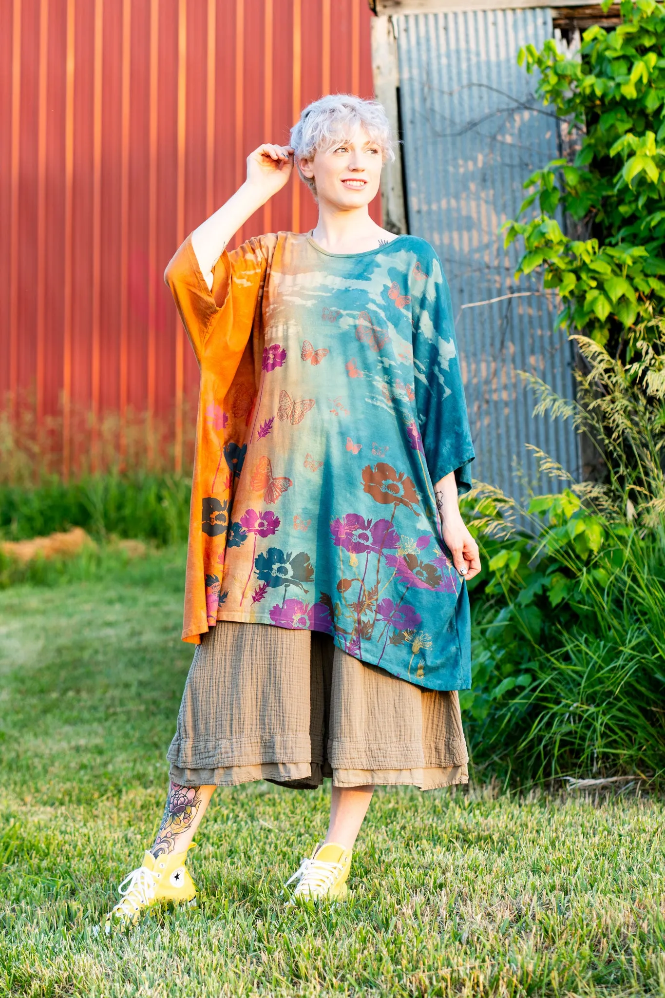 1255HD Art Tee Pumpkin Sage Teal-P