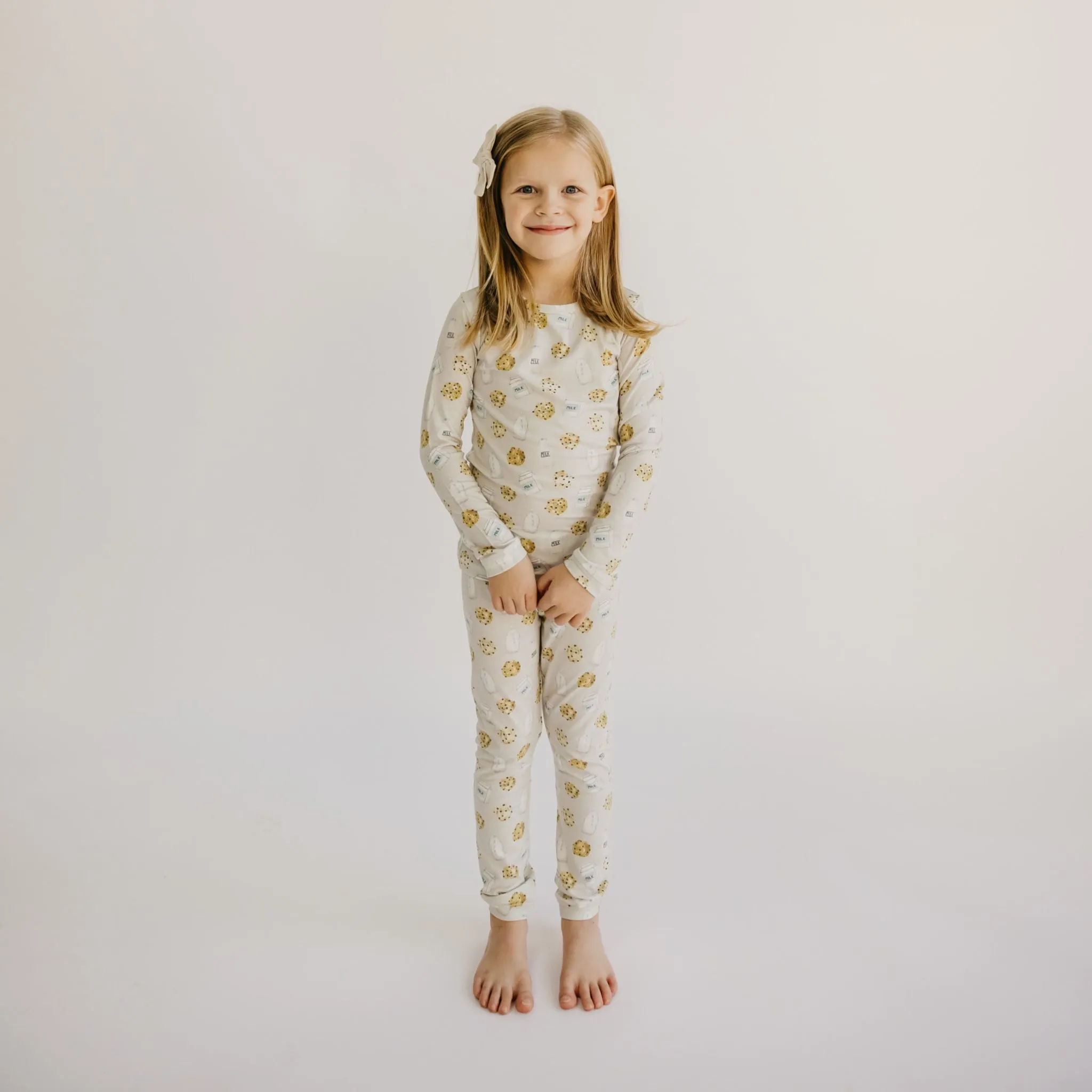 2pc Long Sleeve Pajama Set - Chip