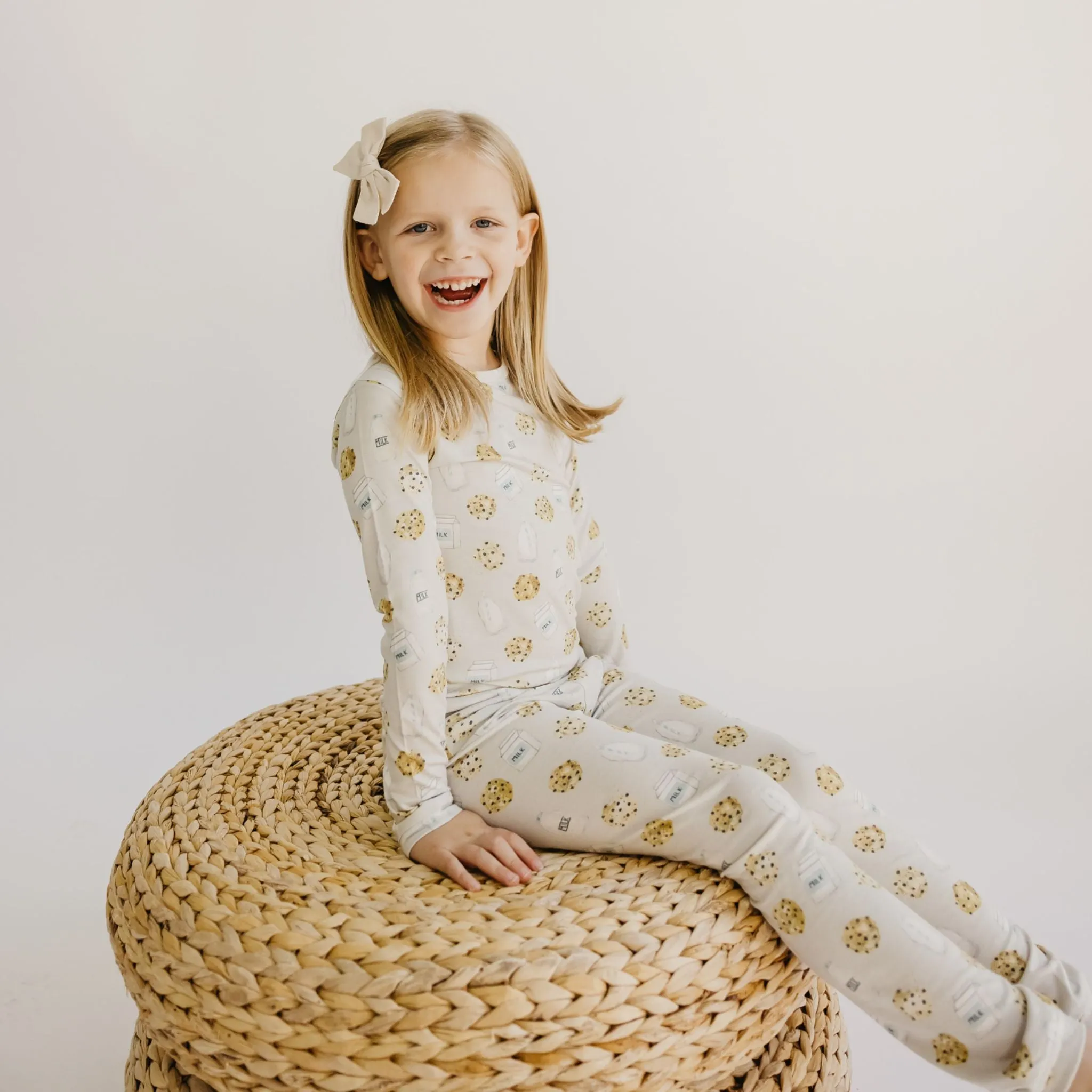 2pc Long Sleeve Pajama Set - Chip