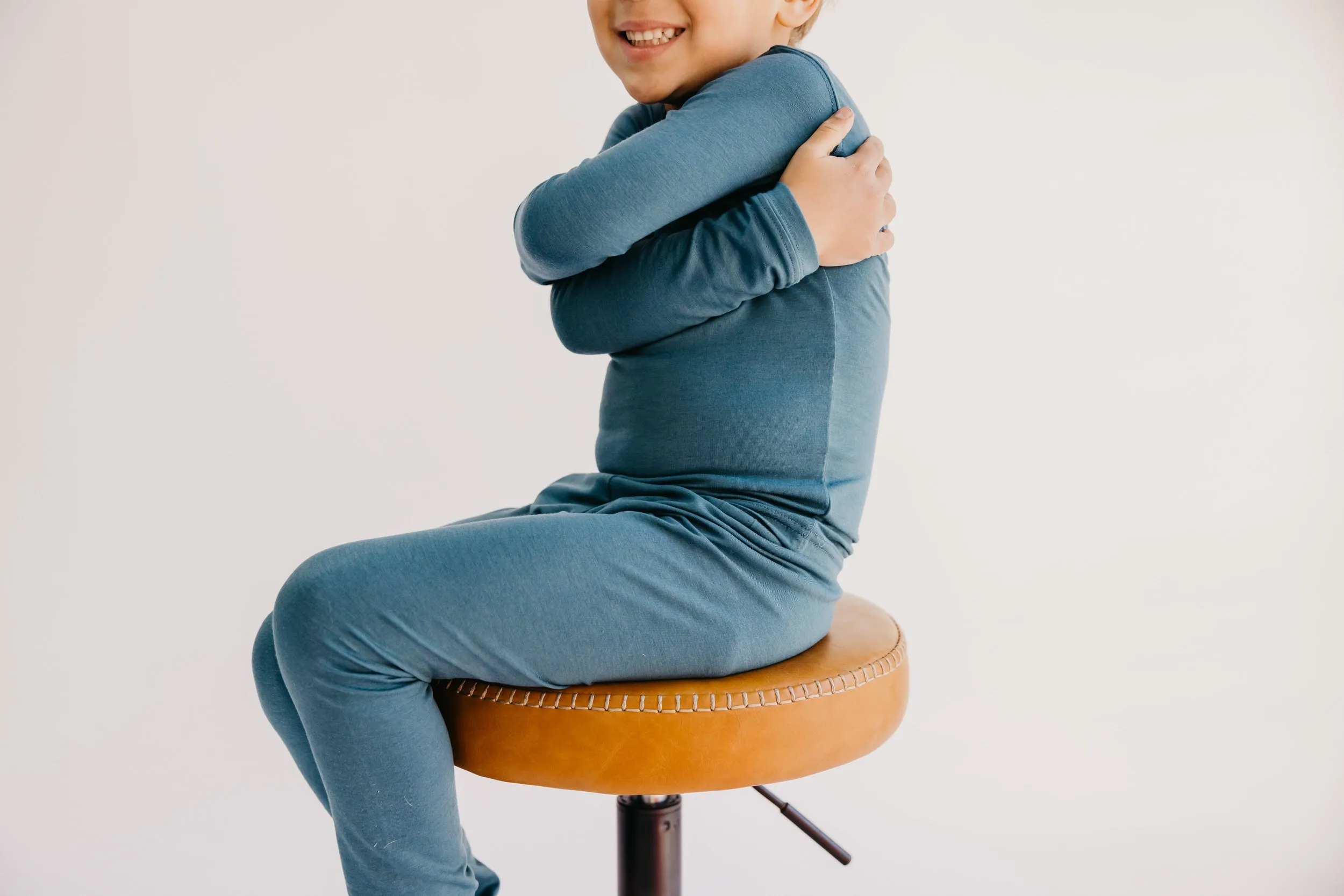 2pc Long Sleeve Pajama Set - Steel