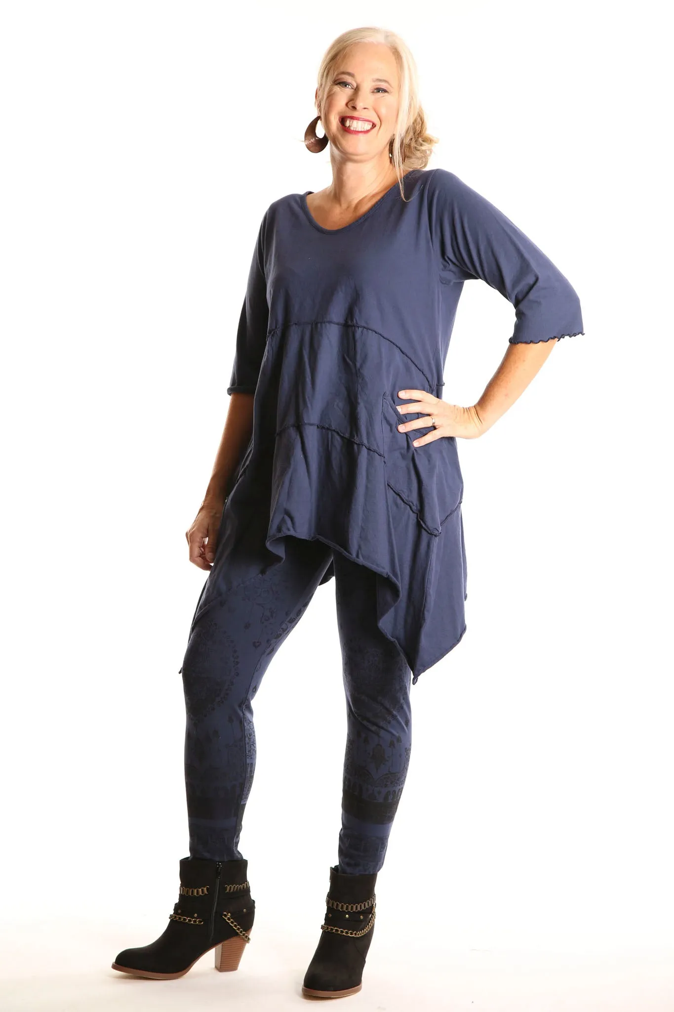 3280 Legging Heavy C/L Mood Indigo-persian dreams print