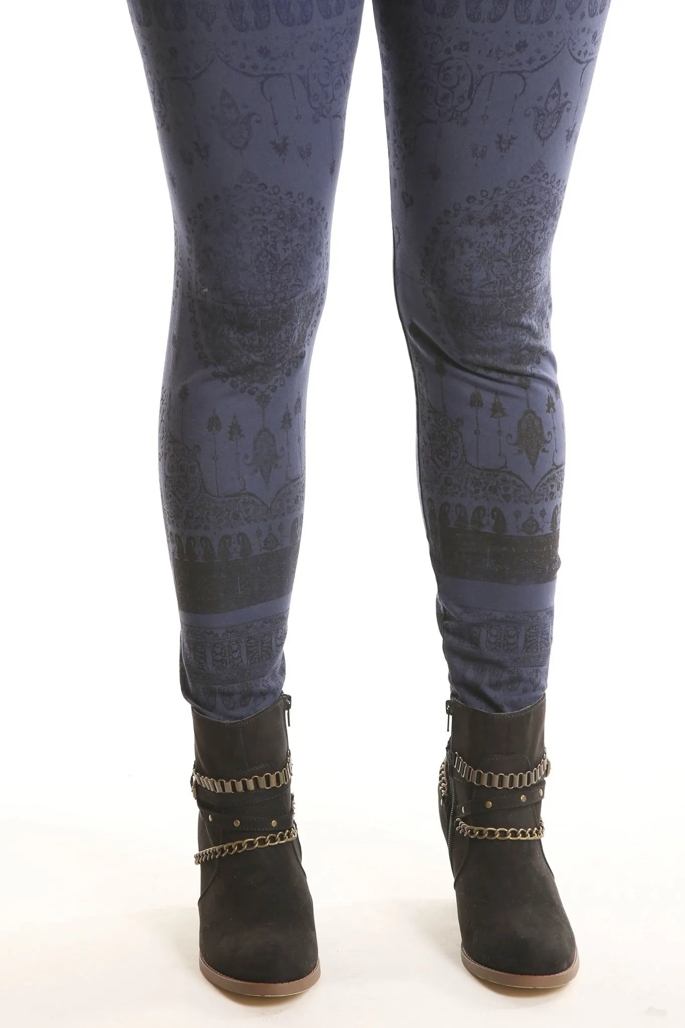 3280 Legging Heavy C/L Mood Indigo-persian dreams print