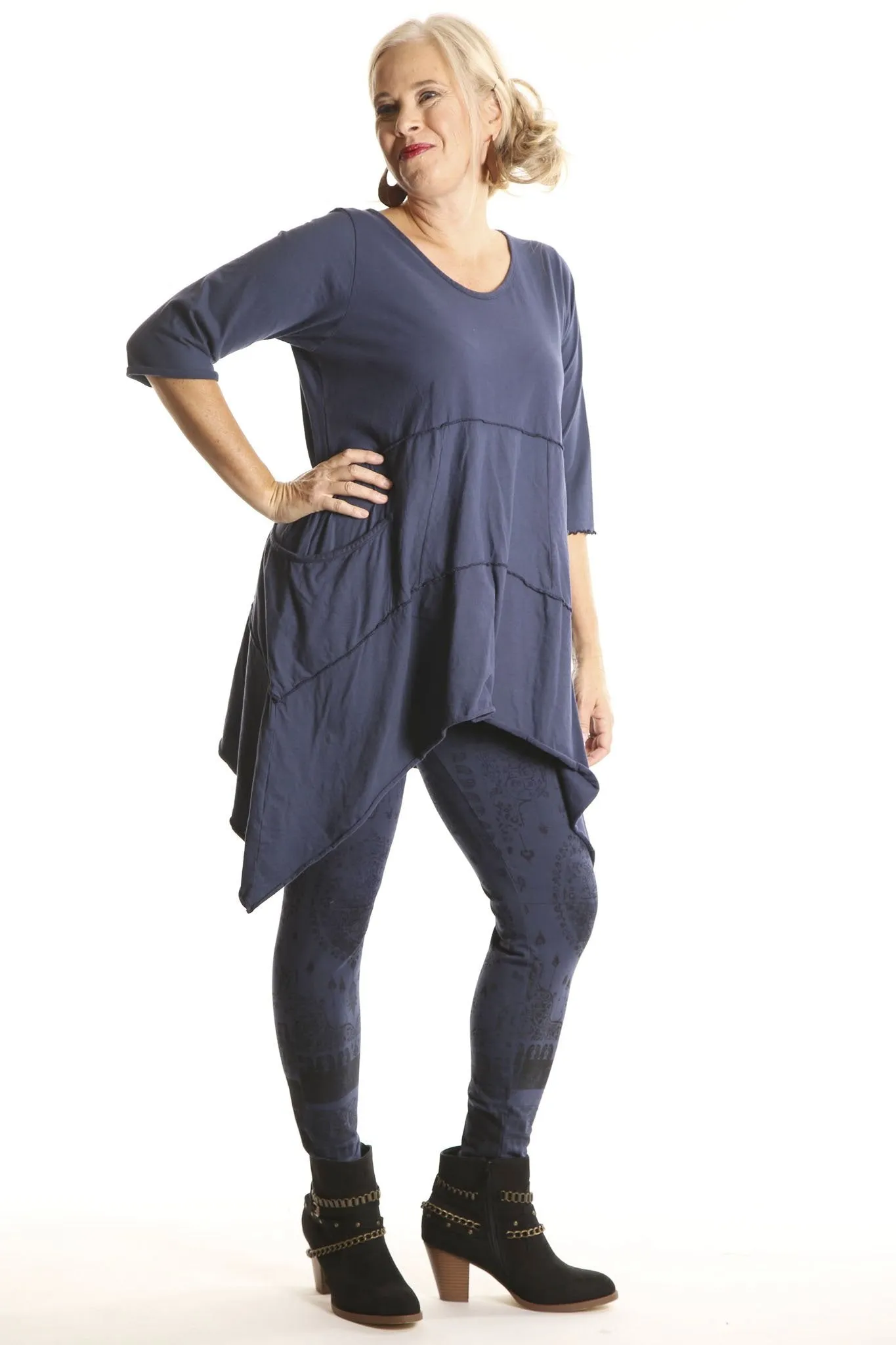 3280 Legging Heavy C/L Mood Indigo-persian dreams print