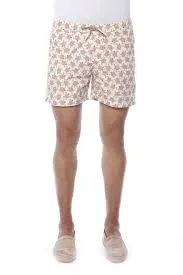 $345 ELEVENTY - Crab Pattern Draw String Swim Shorts  - M