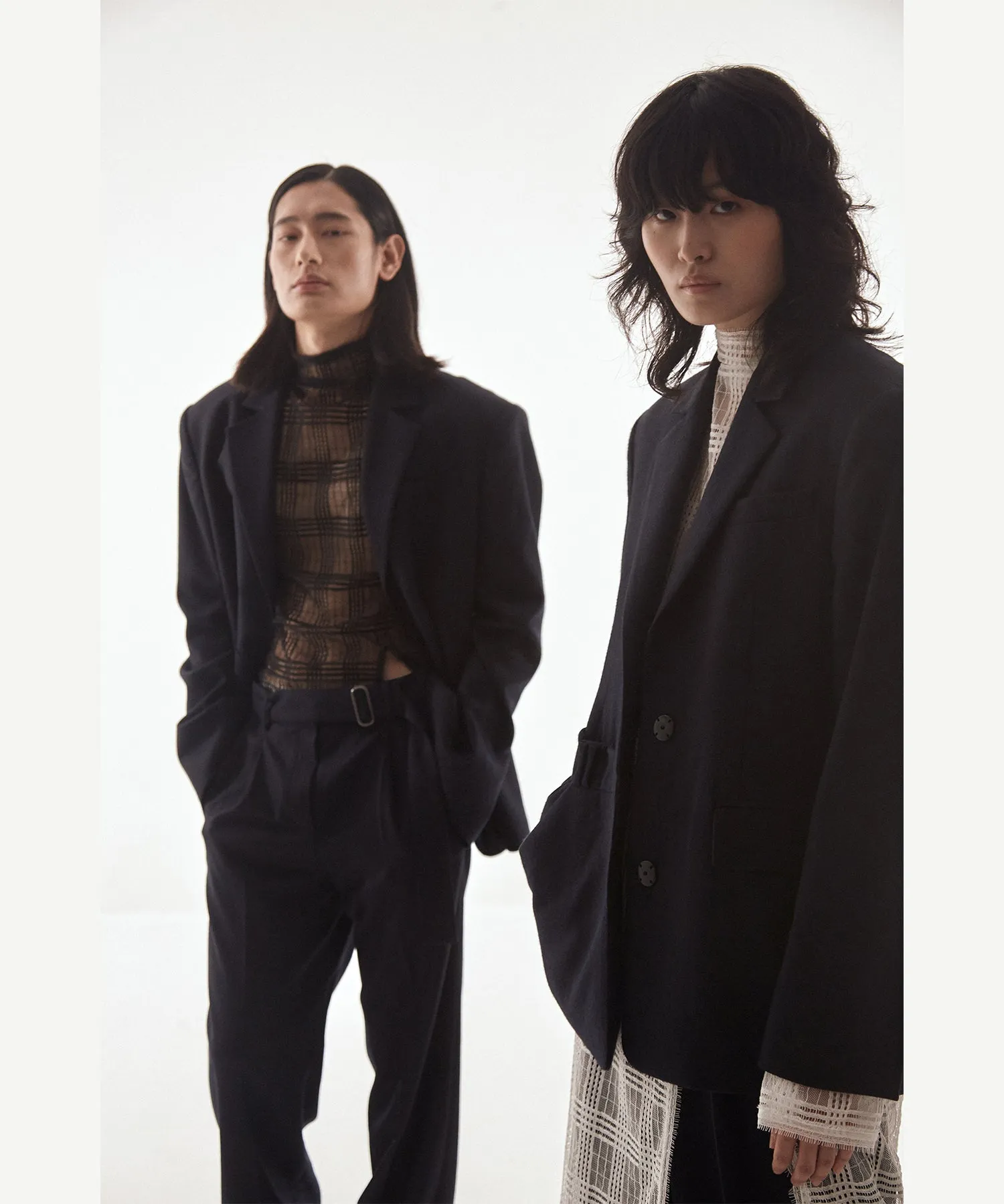 [50% OFF] Asymmetrical trousers blazer