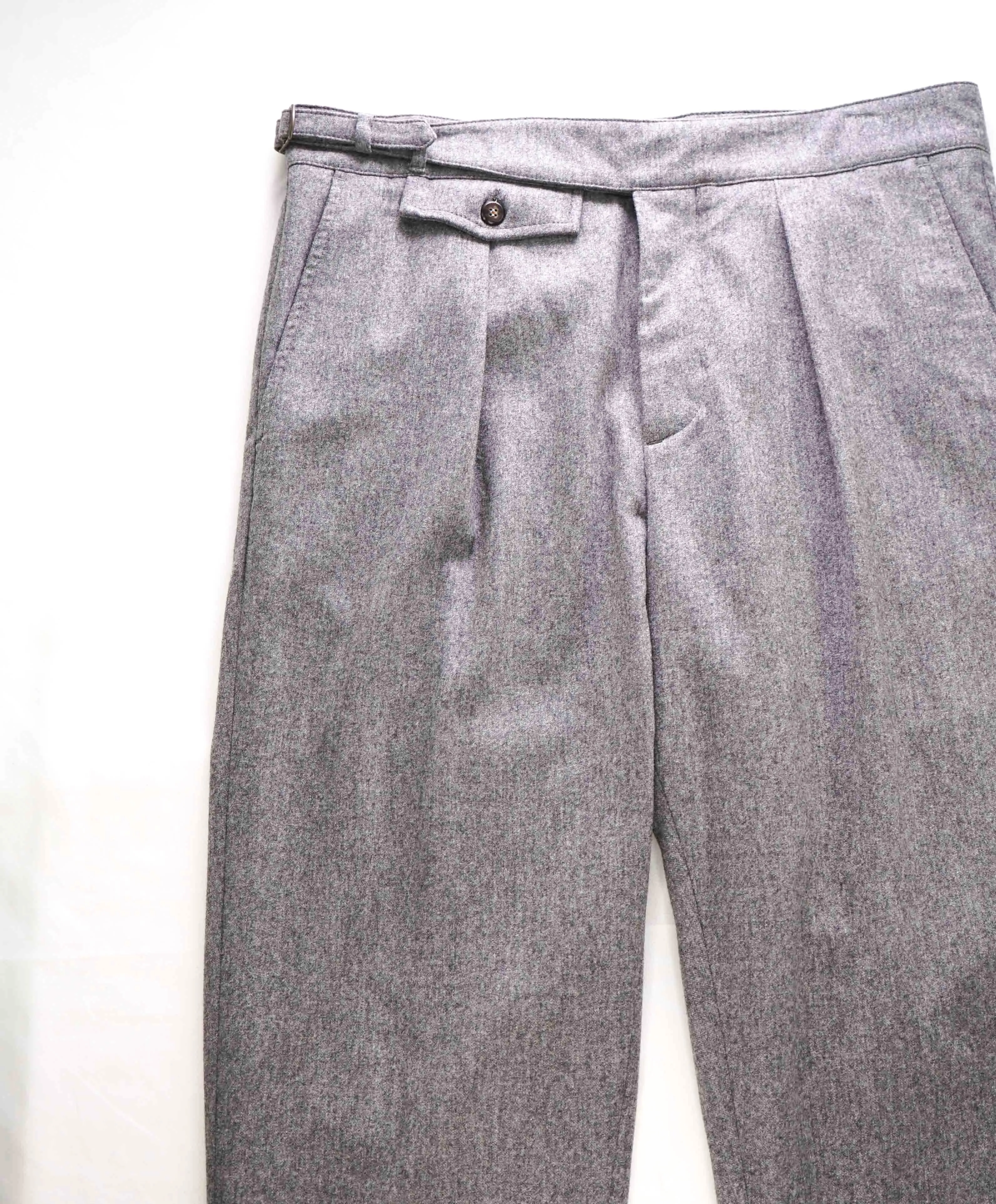 $695 ELEVENTY - *SIDE TAB* CASHMERE/WOOL Belted Neapolitan Dress Pant- 33W
