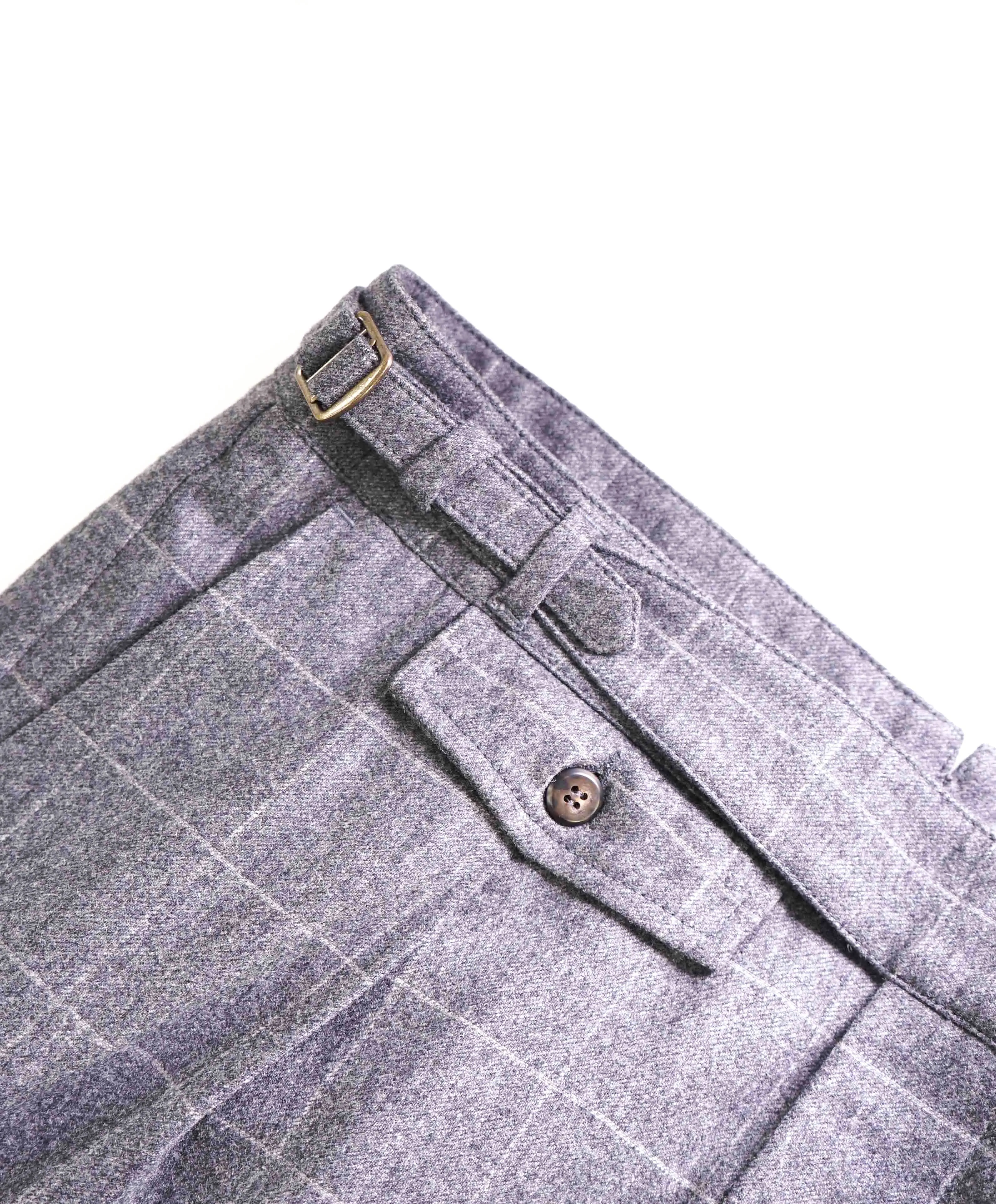 $695 ELEVENTY - *SIDE TAB* CASHMERE/WOOL Belted Neapolitan Dress Pant- 33W