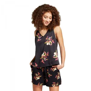 A New Day Women's Floral Satin Tank Top Blouse Shirt
