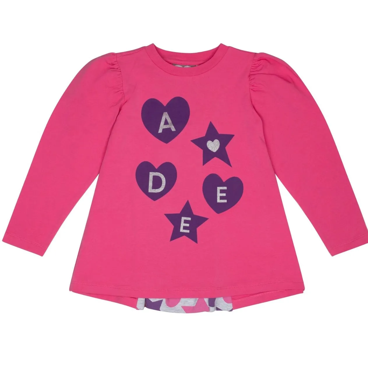 ADee TALLULAH Hot Pink Hearts And Stars Print Legging Set W244626