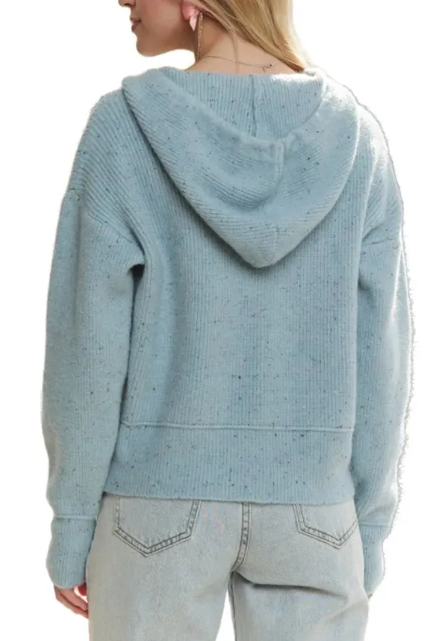 ADORA Hoodie Relaxed Fit  Ribbed Cuffs Sweater Cardigan