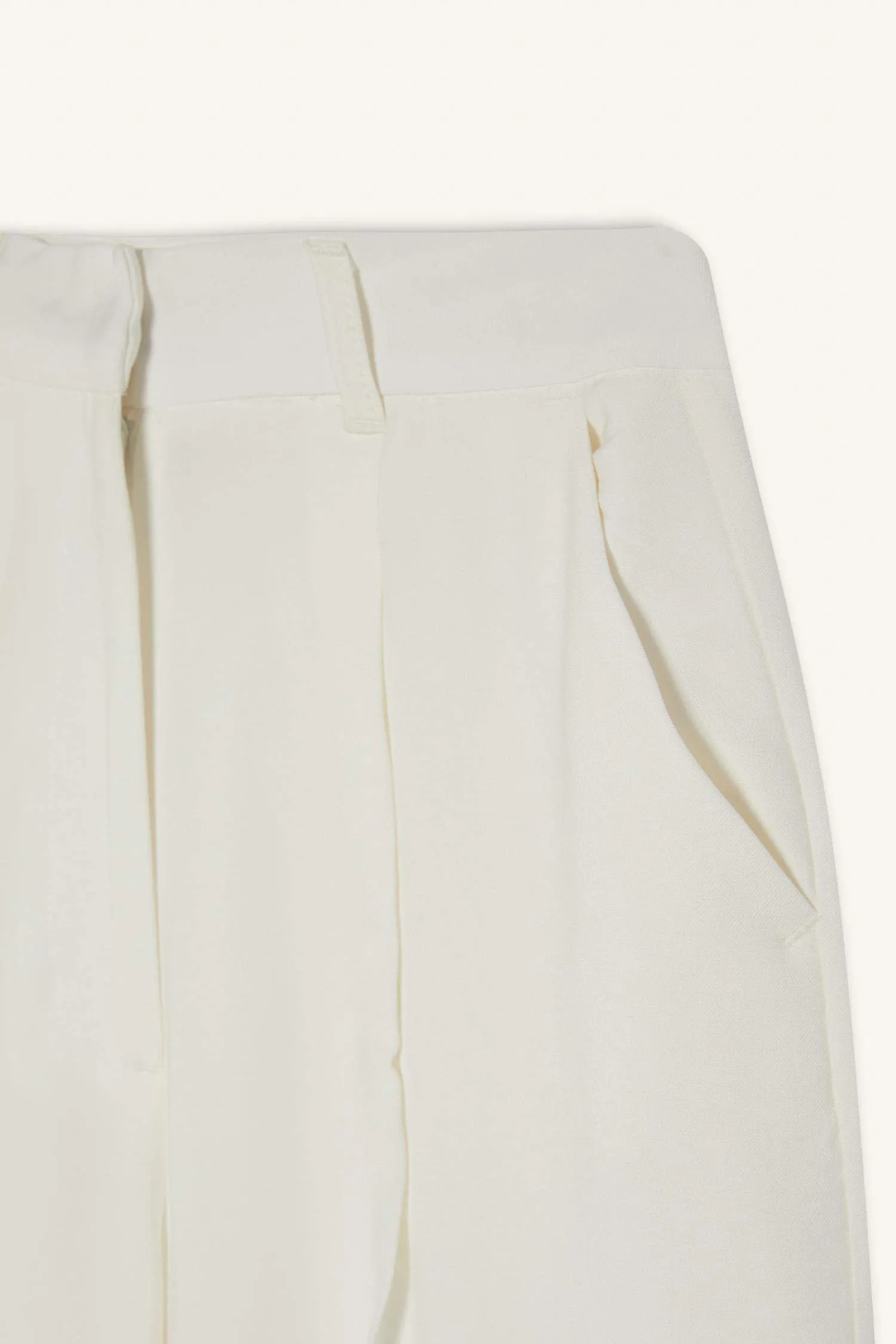 Afra x Defacto Tencel High Waist Wide Leg Tencel Trousers