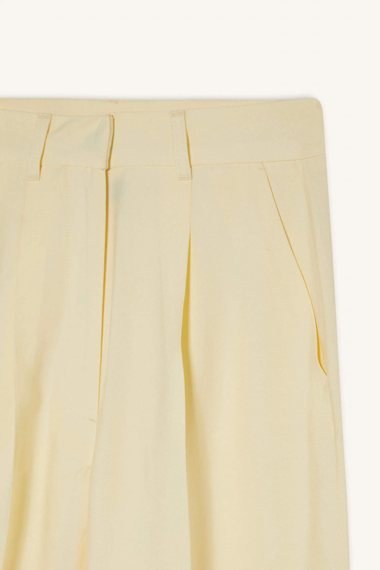 Afra x Defacto Tencel High Waist Wide Leg Tencel Trousers