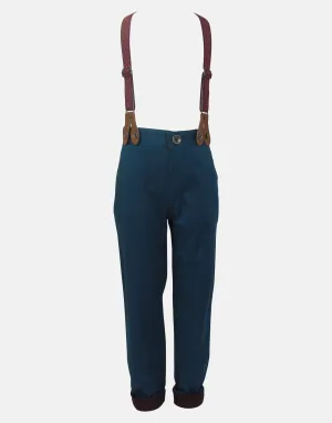Albert : Teal trousers & braces