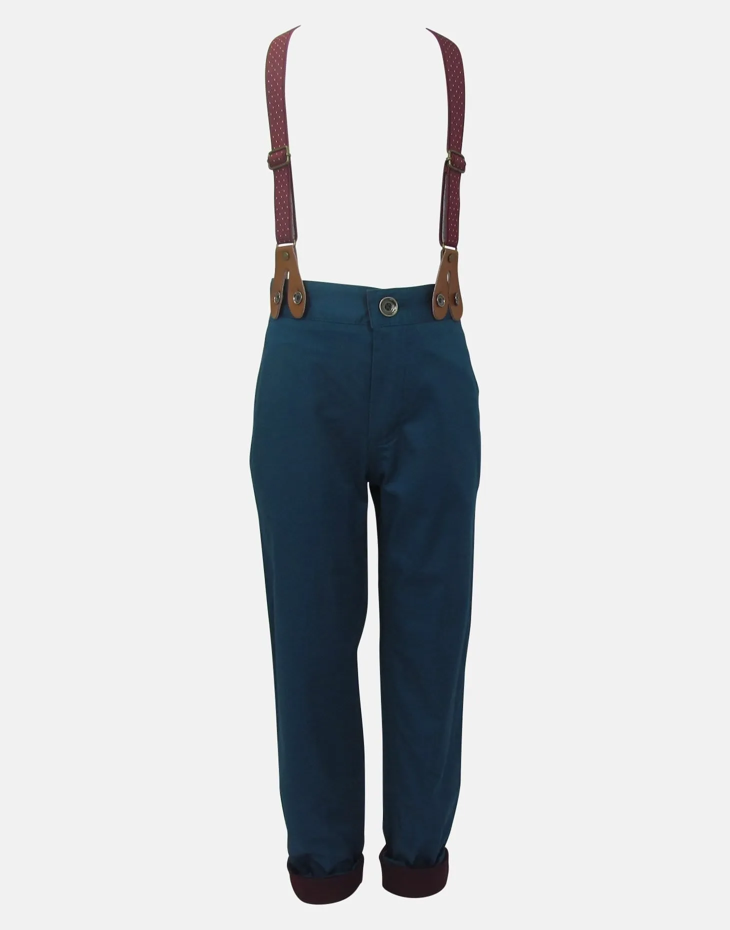 Albert : Teal trousers & braces