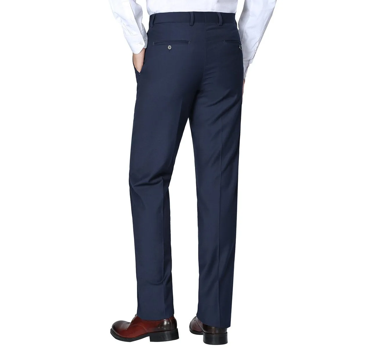 Alessandro Vitello by Renoir Navy Classic Fit Flat Front Suit Separate Pants 201-19