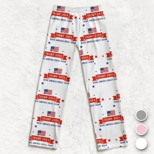 All My Love Is For America - US Elections Pajama Pants - Gift For Conservative Supporters