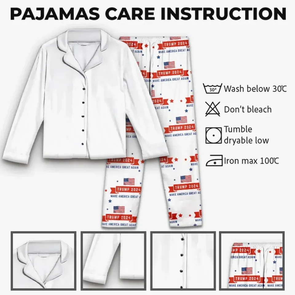 All My Love Is For America - US Elections Pajama Pants - Gift For Conservative Supporters