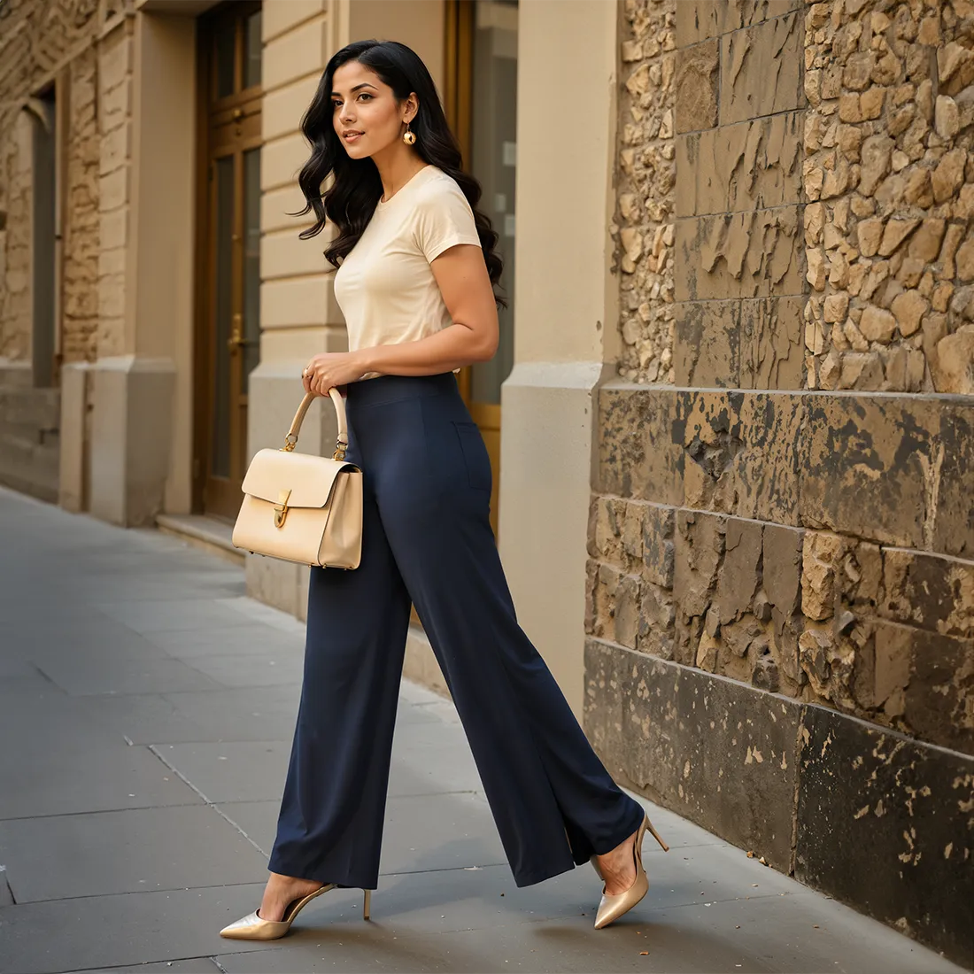 AM:PM Air Wide Trousers - Cotton