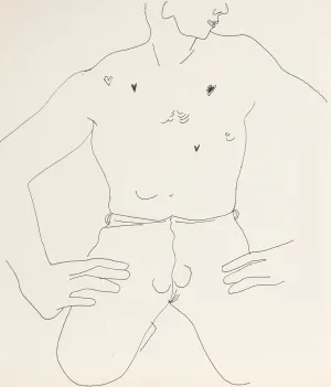 ANDY WARHOL "TOUGH TORSO" DRAWING, 1955