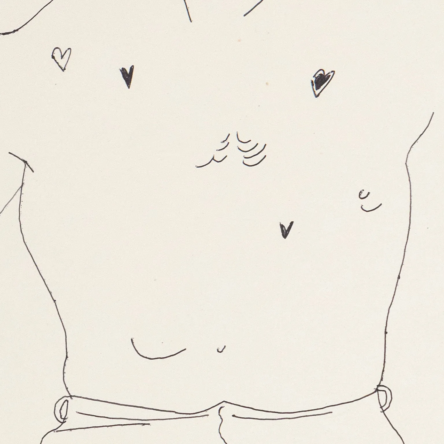 ANDY WARHOL "TOUGH TORSO" DRAWING, 1955