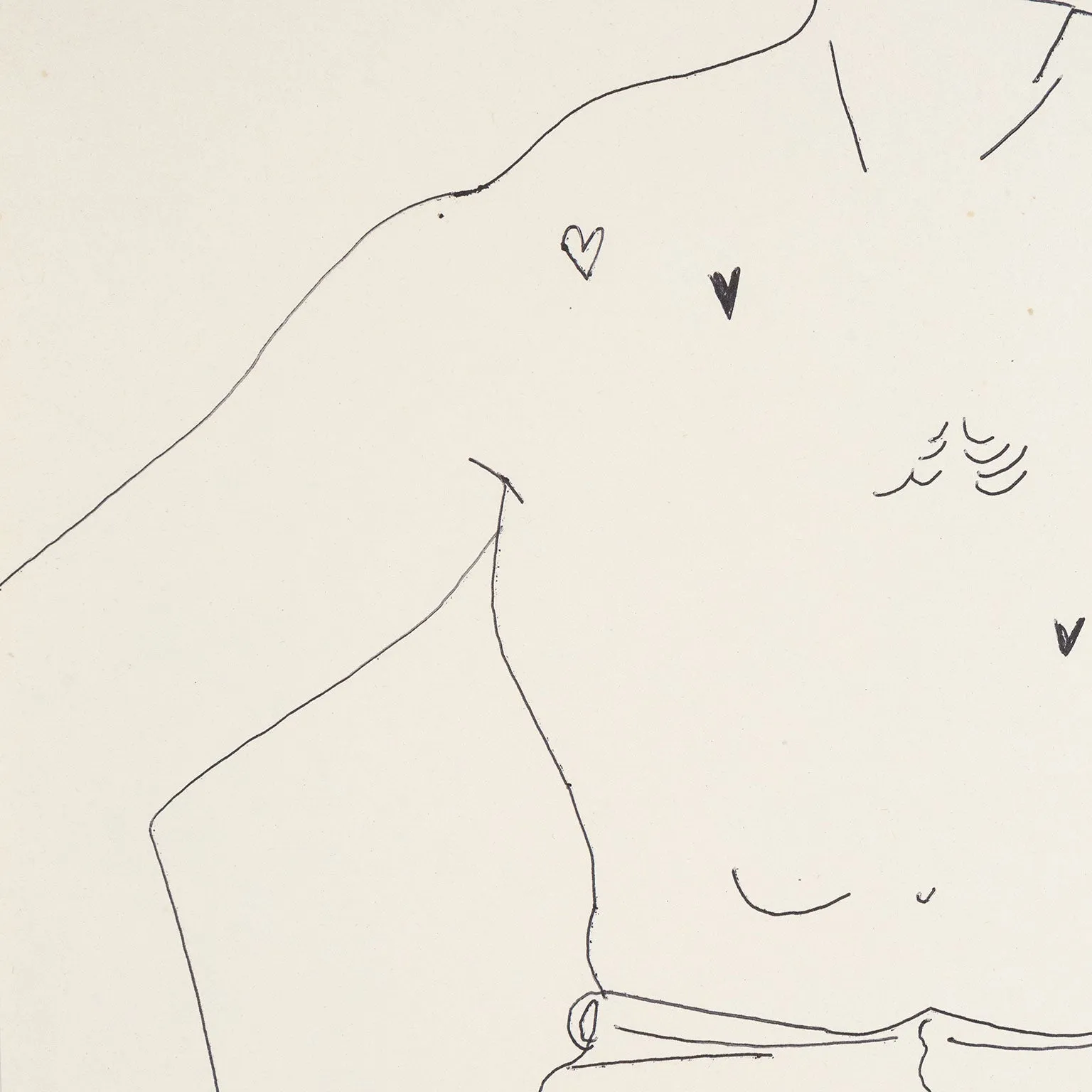 ANDY WARHOL "TOUGH TORSO" DRAWING, 1955