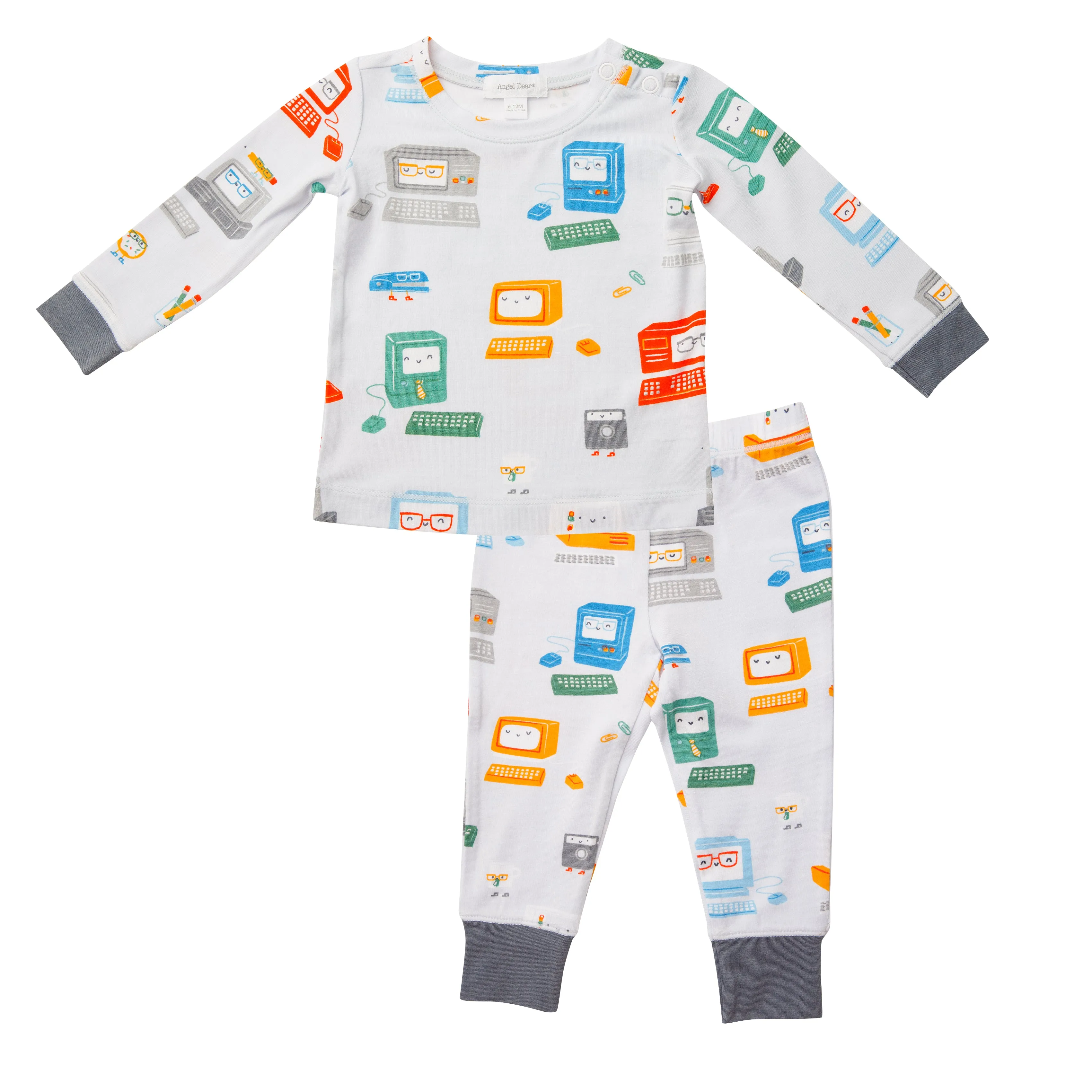 Angel Dear Baby Computer Grey Lounge Wear Set