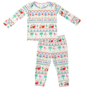 Angel Dear California Fair Isle Thermal Lounge Wear Set