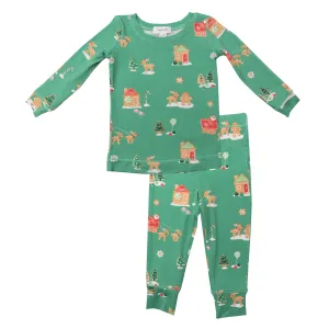 Angel Dear Gingerbread Sleigh Green Lounge Wear Set