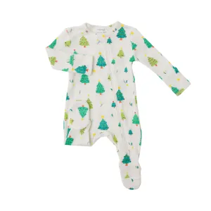 Angel Dear Happy Christmas Tree Thermal Footie with Zipper