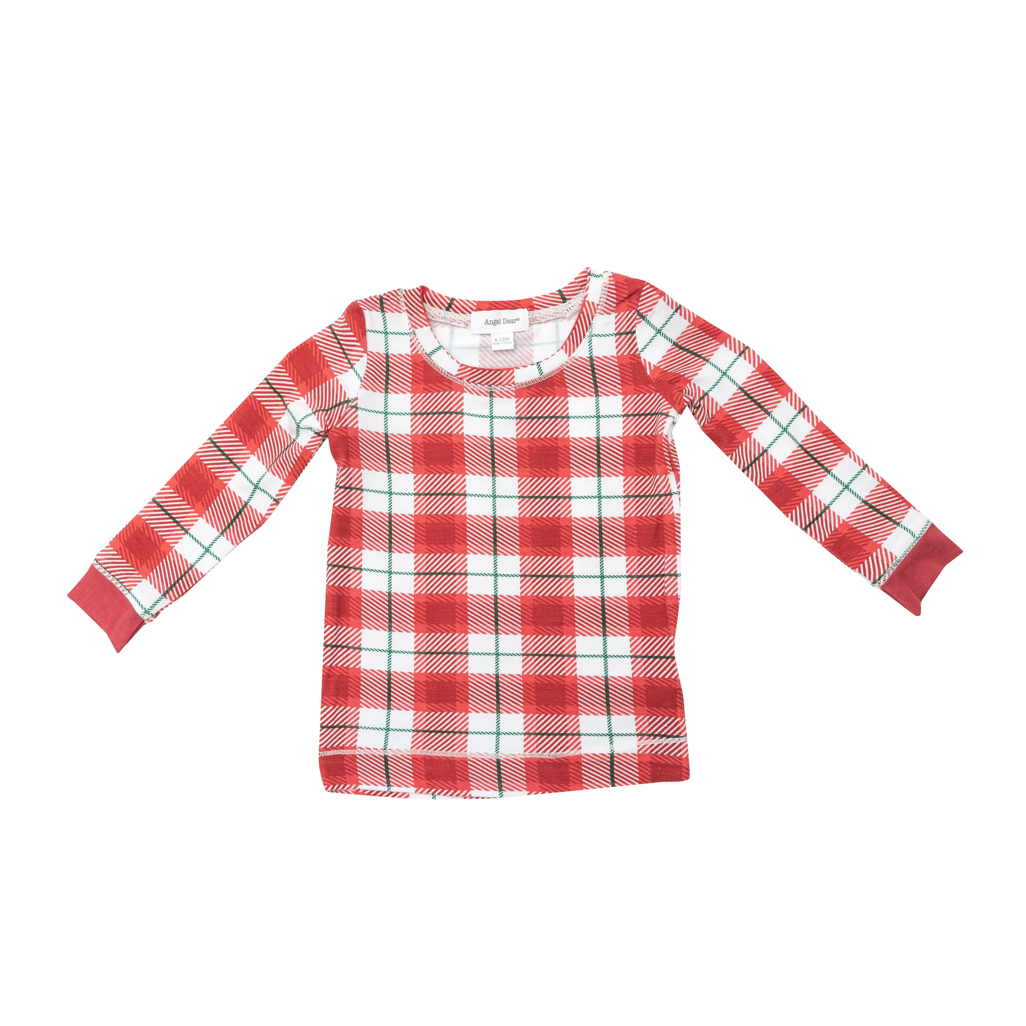 Angel Dear Holiday Red Plaid Lounge Wear Set