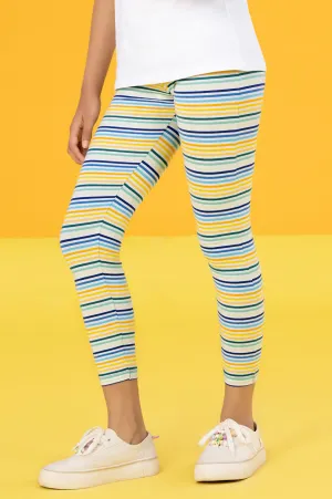 Arcade Girls Leggings Yellow Combed Cotton
