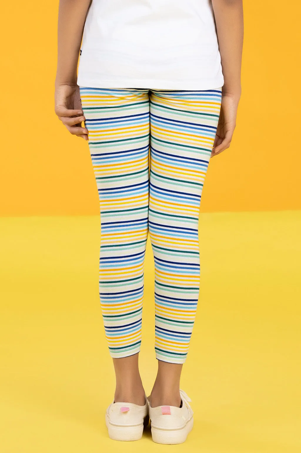Arcade Girls Leggings Yellow Combed Cotton