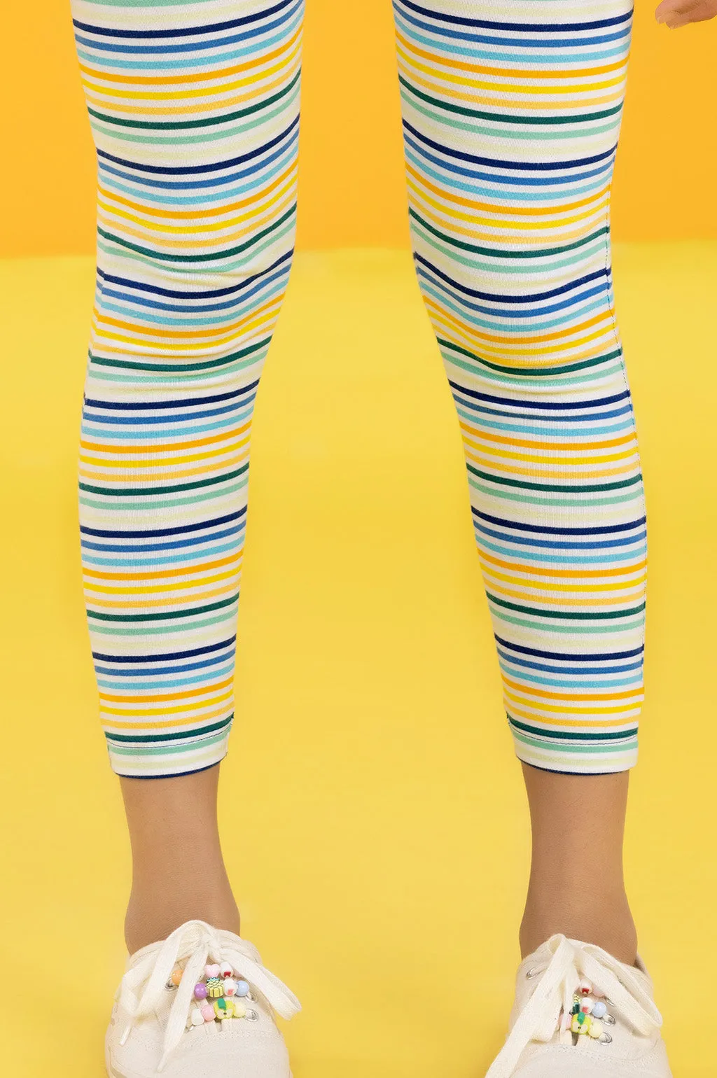 Arcade Girls Leggings Yellow Combed Cotton