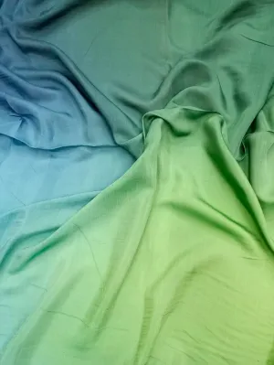 Artisanal Hand Dyed Soft Modal Muslin Mul Silk Ombre Shaded Fabric
