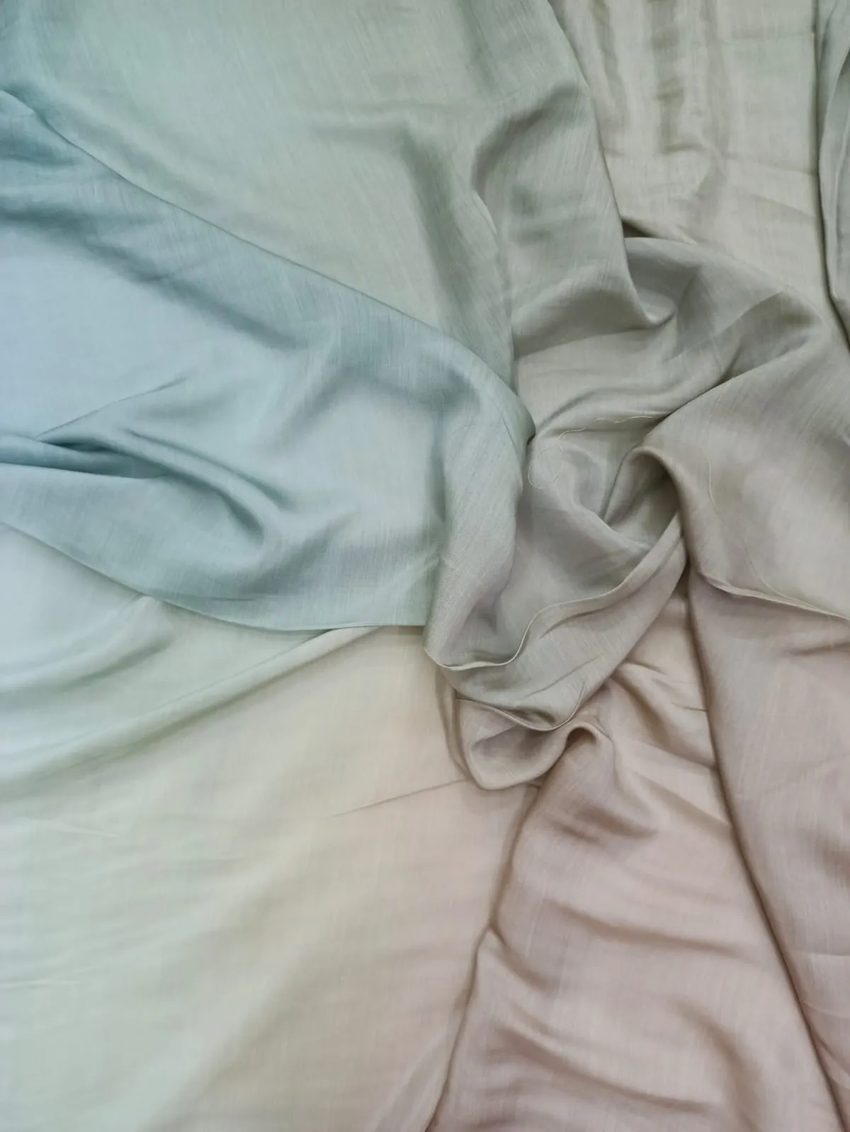Artisanal Hand Dyed Soft Modal Muslin Mul Silk Ombre Shaded Fabric