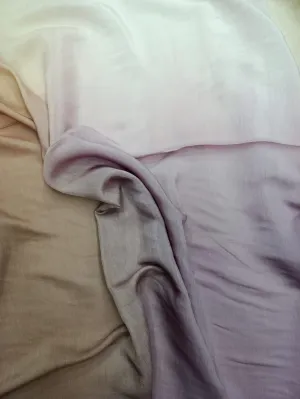 Artisanal Hand Dyed Soft Modal Muslin Mul Silk Ombre Shaded Fabric