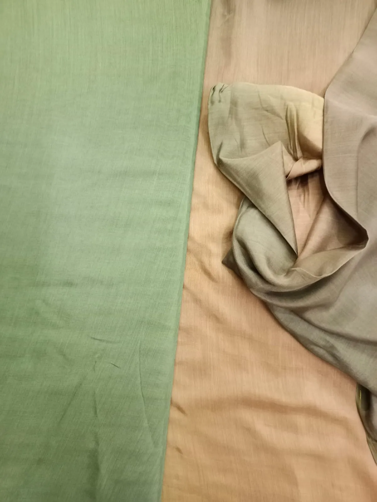 Artisanal Hand Dyed Soft Modal Muslin Mul Silk Ombre Shaded Fabric