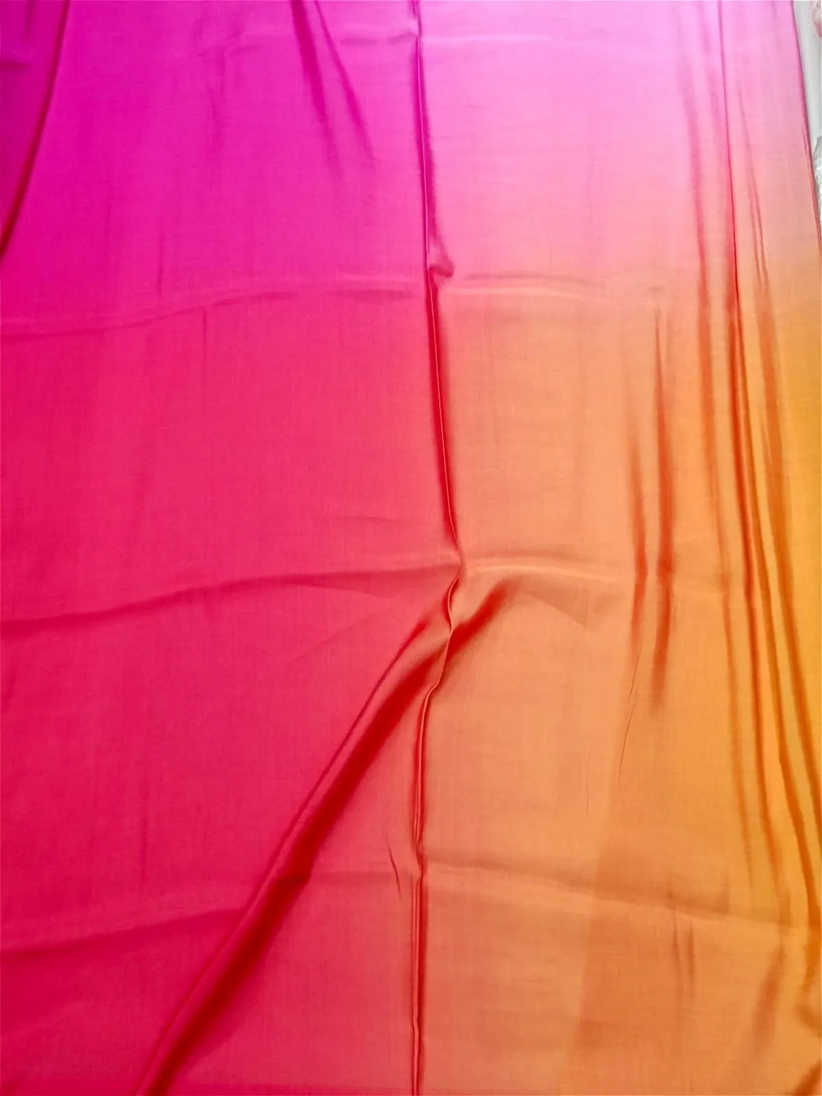 Artisanal Hand Dyed Soft Modal Muslin Mul Silk Ombre Shaded Fabric