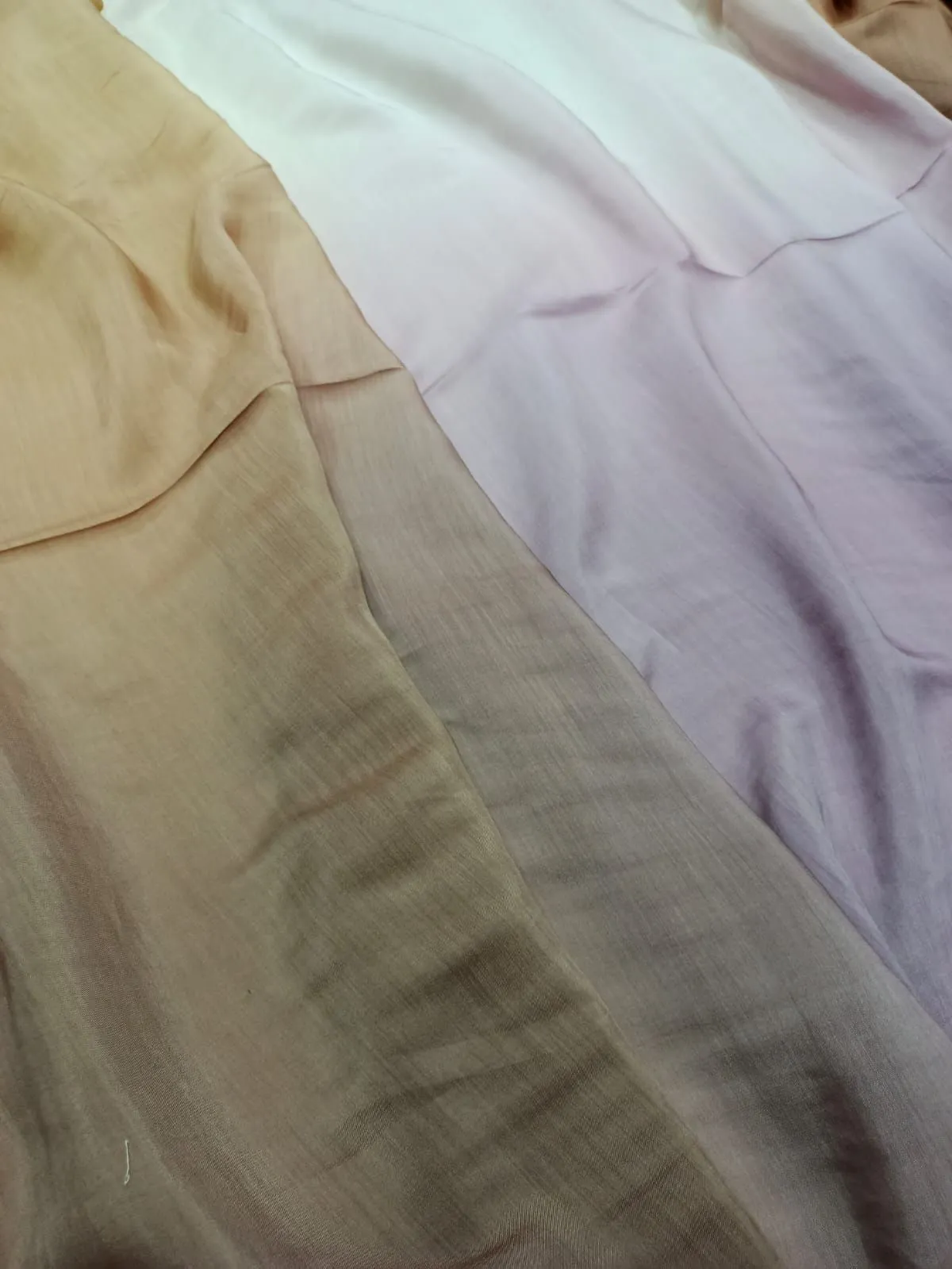 Artisanal Hand Dyed Soft Modal Muslin Mul Silk Ombre Shaded Fabric