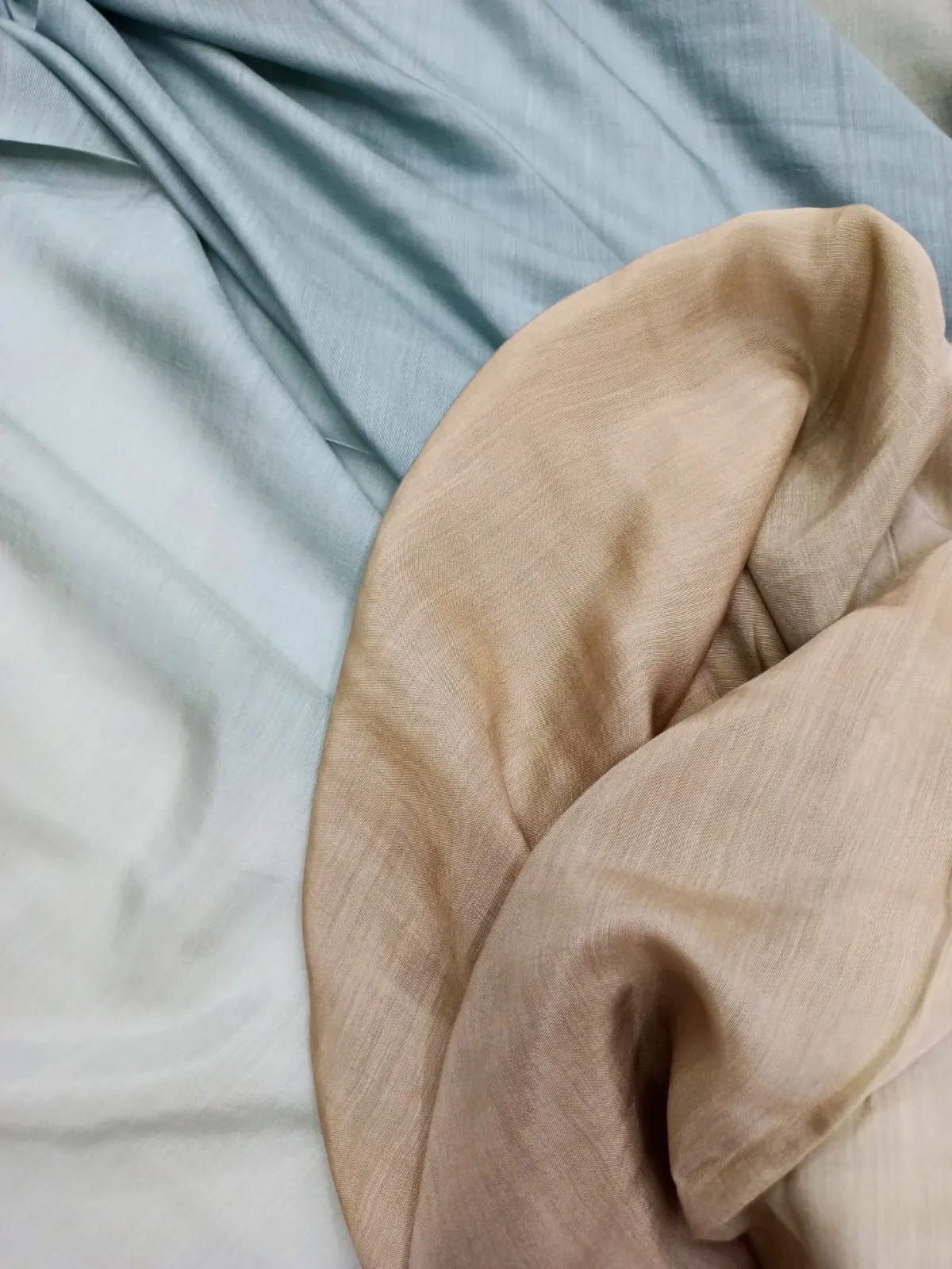 Artisanal Hand Dyed Soft Modal Muslin Mul Silk Ombre Shaded Fabric