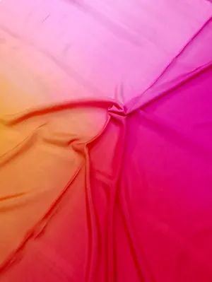 Artisanal Hand Dyed Soft Modal Muslin Mul Silk Ombre Shaded Fabric