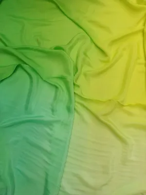 Artisanal Hand Dyed Soft Modal Muslin Mul Silk Ombre Shaded Fabric