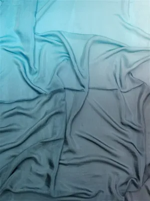 Artisanal Hand Dyed Soft Modal Muslin Mul Silk Ombre Shaded Fabric