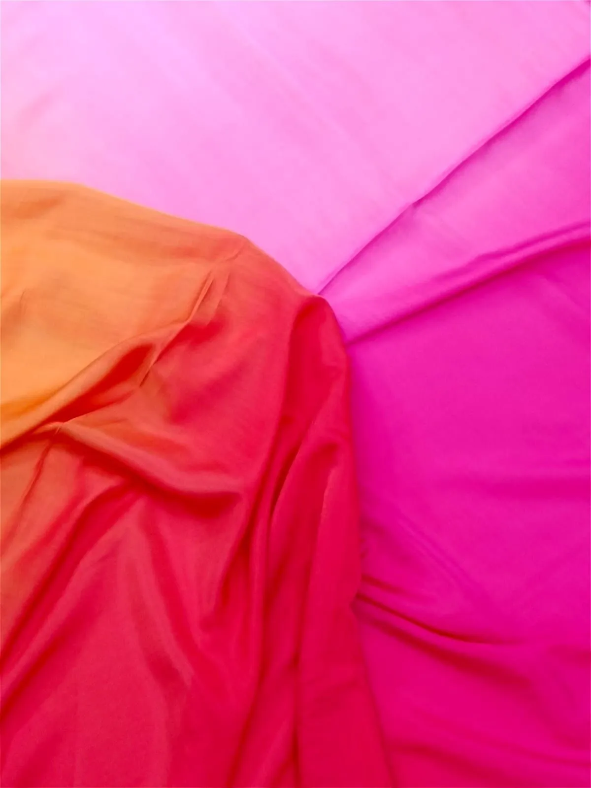 Artisanal Hand Dyed Soft Modal Muslin Mul Silk Ombre Shaded Fabric
