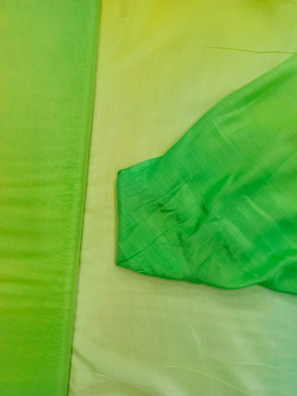 Artisanal Hand Dyed Soft Modal Muslin Mul Silk Ombre Shaded Fabric