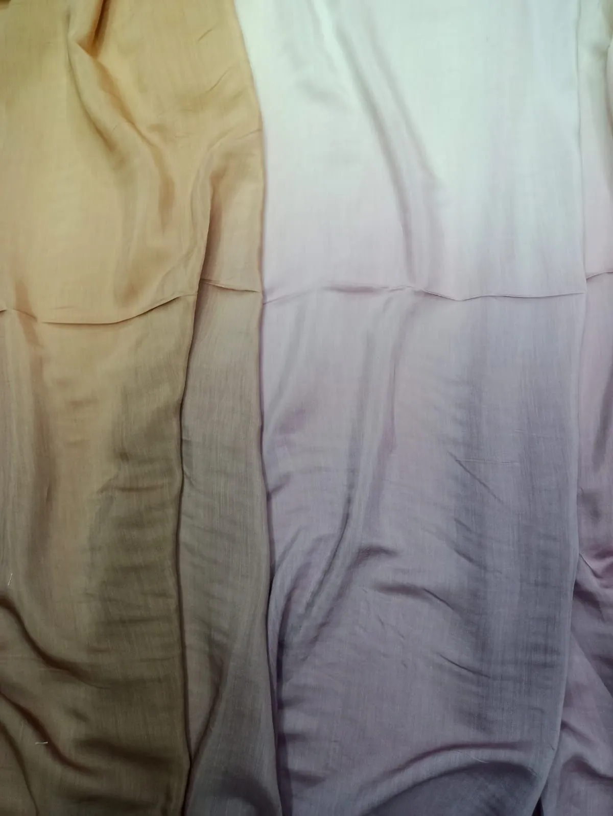 Artisanal Hand Dyed Soft Modal Muslin Mul Silk Ombre Shaded Fabric