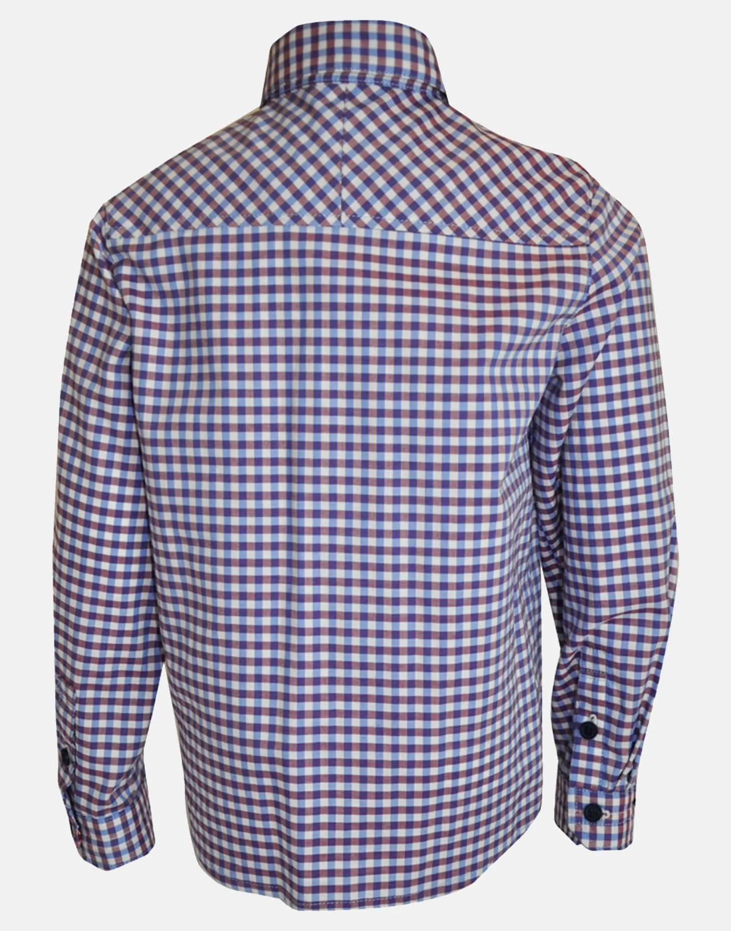 Austin: Gingham check shirt with bowtie