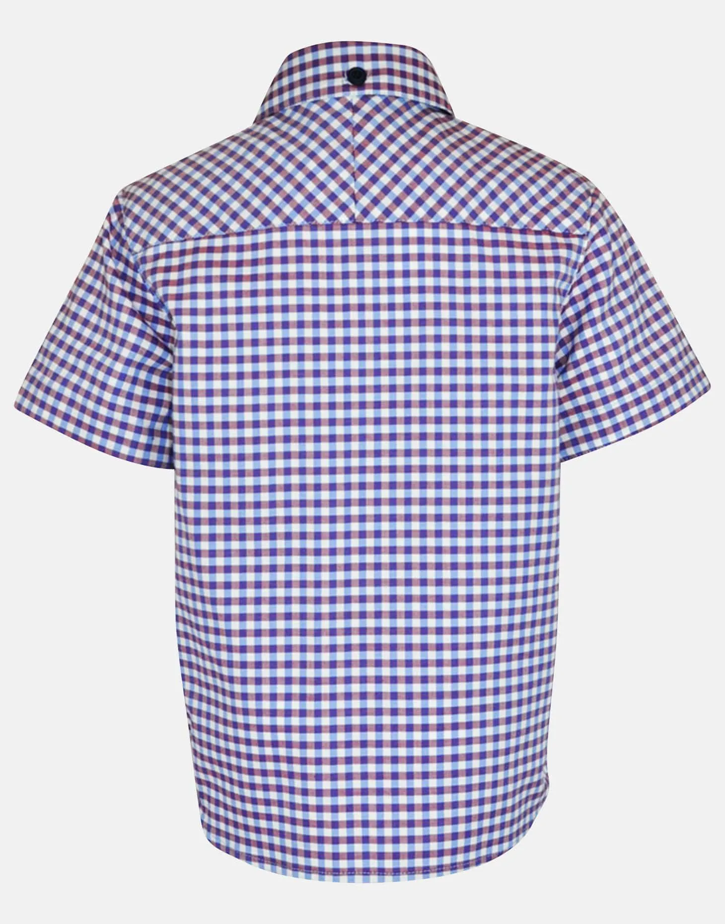 Austin: Gingham check short sleeve shirt