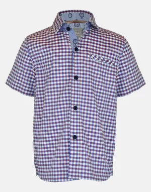 Austin: Gingham check short sleeve shirt